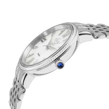 GV2 Women's Genoa White MOP Dial, Stainless Steel Diamond Watch