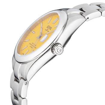 Gevril Men's Automatic West Village Yellow Dial Stainless Steel Bracelet