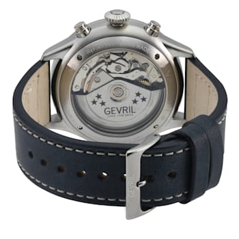 Gevril Men's Vaughn 316L Stainless Steel Case, Blue Dial, Genuine St.
Kigaly Blue Leather Watch