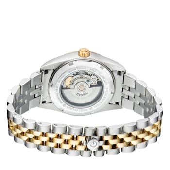 Gevril Men's Automatic West Village Silver Sunray Dial IPYG Stainless
Steel Bracelet