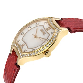Gevril Women's Lugano Swiss Diamond Watch, Genuine Italian Handmade
Leather Strap