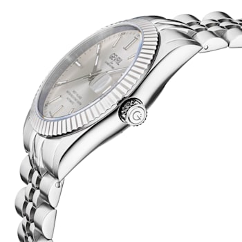 Gevril Men's Automatic West Village Silver Sunray Dial Stainless Steel Bracelet