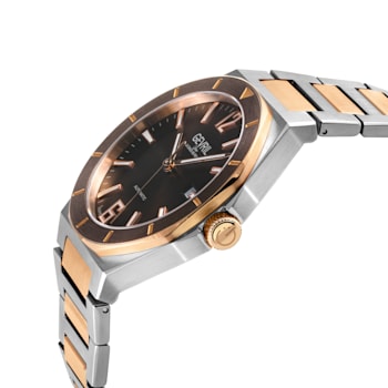 Gevril Men's High Line Automatic Watch SS Case, Brown Sapphire Crystal
Top Ring, SS/IPRG Bracelet