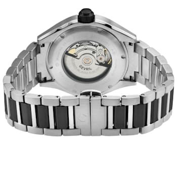 Gevril Men's Ascari Automatic Watch SS Case, Top ring in Black Forged
Carbon, SS lPYG Bracelet