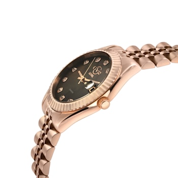 GV2 Naples Women's Brown Dial Rose Gold Watch
