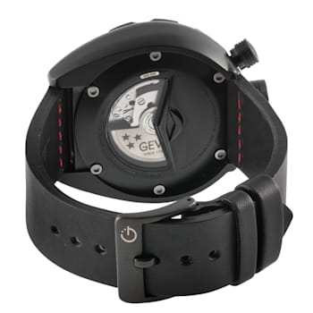Gevril Men's Canal St Black Automatic Chronograph Watch