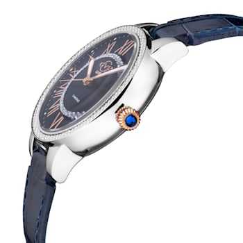 GV2 by Gevril Women's Astor II 9149-L5 Blue MOP Dial Diamond Leather
Swiss Watch