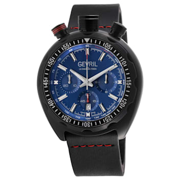 Gevril Men's Canal St  Blue Automatic Chronograph Watch