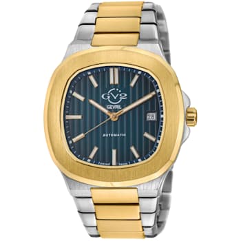 GV2 by Gevril Men's 18106 Potente Swiss Automatic Blue Dial Two/Tone IP
YG Watch