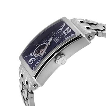 Gevril Men's  Avenue of Americas Intravedere Blue Dial Stainless Steel Watch