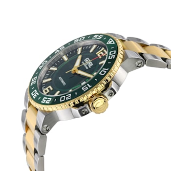 Gevril RiverSide Swiss Automatic Watch, Two tone SS/IPYG Stainless Steel Bracelet