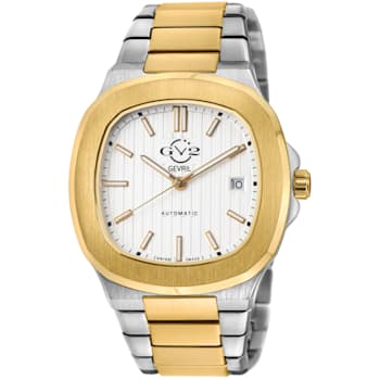 Gv2 By Gevril Men's 18103 Potente Swiss Automatic Two-Tone IP Steel Date Watch
