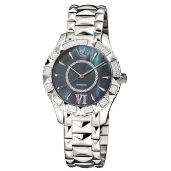 GV2 11710-424 Stainless Steel Women's Venice Blue MOP Dial Diamond Swiss
Quartz Watch