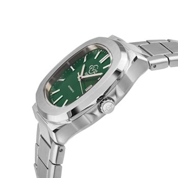 GV2 Automatic Men's Potente Green Dial 316L Stainless Steel Bracelet Watch