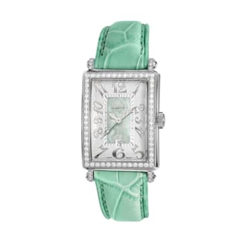 Gevril Women's Avenue of Americas Mini MOP Dial Leather Watch
