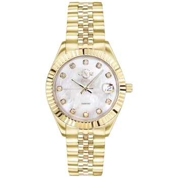 GV2 by Gevril Women's Naples 12402 Swiss Quartz Diamond MOP Dial Watch