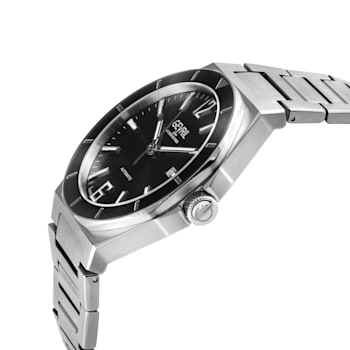 Gevril Men's High Line Automatic Watch SS Case, Black Sapphire Crystal
Top Ring, SS Bracelet
