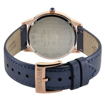Gevril Women's Airolo Swiss Diamond Watch, Genuine Italian Croc Leather Strap