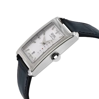 Gevril Men's Manhattanhenge Automatic Watch, Genuine Handmade Italian
Blue Leather Strap