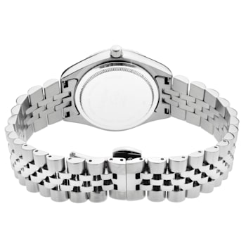 GV2 by Gevril Women's Naples 12407 Swiss Quartz Black MOP Dial Diamond Watch