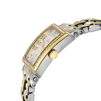 Gevril Ave of Americas Mini Women’s Two tone IPYG Stainless Steel
Diamond Case, White MOP Dial Watch