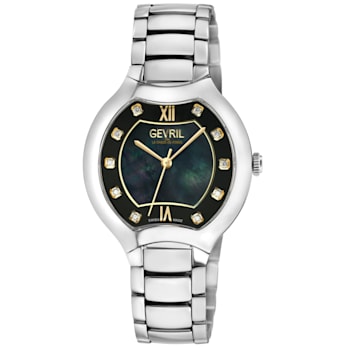 Gevril 11047B Lugano Swiss Quartz Diamond Watch
