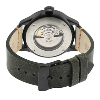 Gevril Men's Vaughn 43506 Swiss Automatic SW200 Sellita Movement Leather Watch