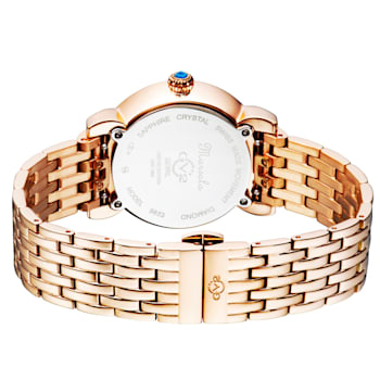 GV2 9853B Women's Marsala Tortoise Swiss Quartz Diamond Watch