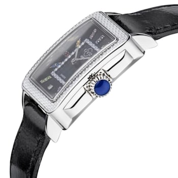 GV2 by Gevril Women's 12330 Padova Gemstone Black MOP Dial Swiss Quartz Watch