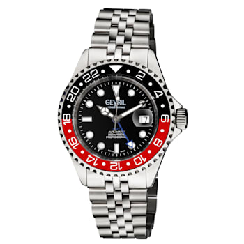 Gevril 4954B Men's Wall Street Stainless Steel Bracelet Watch