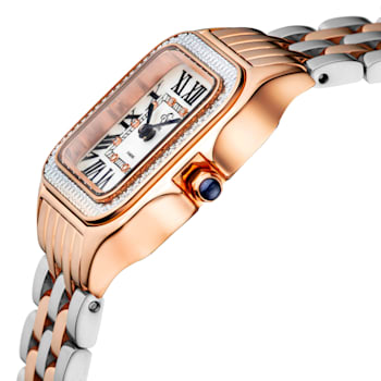 GV2 Milan Women's Silver Dial 2 tone Rose gold  Watch