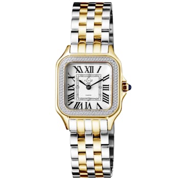 GV2 Milan Women's Silver Dial IPYG and Stainless Steel Watch