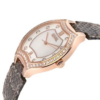 Gevril Women's Lugano Swiss Diamond Watch, Genuine Italian Handmade
Leather Strap