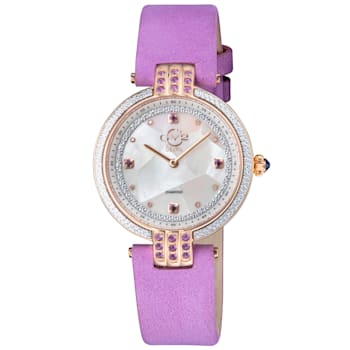 Gv2 By Gevril Women's 12807 Matera Diamonds MOP Dial Lavender Suede
Swiss Quartz Watch