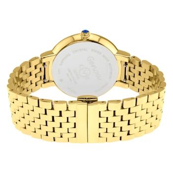 GV2 Women's Genoa White MOP Dial, Stainless Steel Diamond Watch