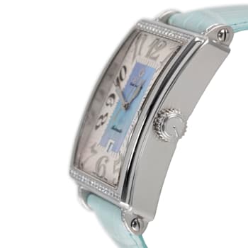Gevril Women's Avenue of Americas Glamour MOP Dial Leather Watch
