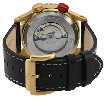 GV2 Contasecondi Men's Yellow Gold case Calfskin Leather Watch