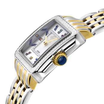 GV2 by Gevril Women's 12334B Padova Gemstone MOP Dial IPYG Swiss Quartz Watch