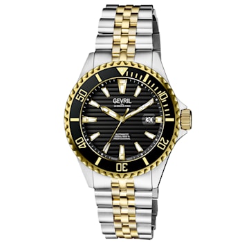 Gevril Men's 42602 Chamber Swiss Automatic Sellita SW200 Ceramic Bezel Watch