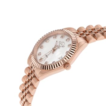 GV2 by Gevril Women's Naples 12403 Swiss Quartz MOP Dial Diamond Watch