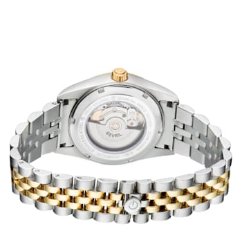 Gevril Men's Automatic West Village Black Sunray Dial Two toned IPYG
Stainless Steel Bracelet