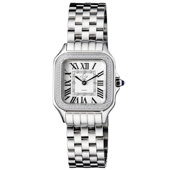 Gv2 By Gevril Women's 12110B Milan Diamond 316L Stainless Steel Watch