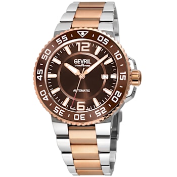 Gevril RiverSide Swiss Automatic Watch, Two toned SS/IPRG Stainelss
Steel Bracelet