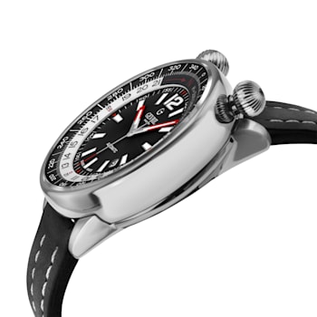 Gevril Men's Wallabout Black Dial Stainless Steel Watch