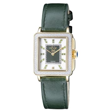 GV2 by Gevril Women's 12335 Padova Gemstone Green MOP Dial Swiss Quartz Watch