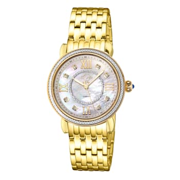GV2 9866B Women's Marsala Swiss Quartz Diamond Watch