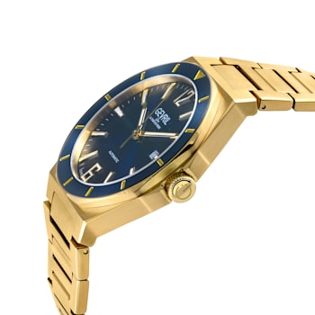 Gevril Men's High Line Automatic Watch IPYG Case, Blue Sapphire Crystal
Top Ring, SS/IPYG Bracelet