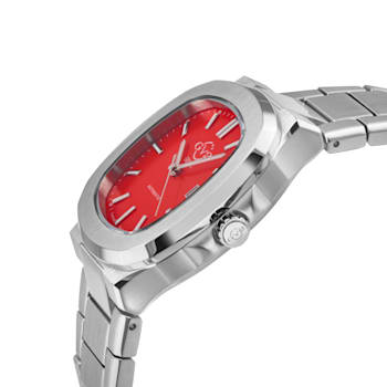 GV2 Automatic Men's Potente Red Dial 316L Stainless Steel Bracelet Watch