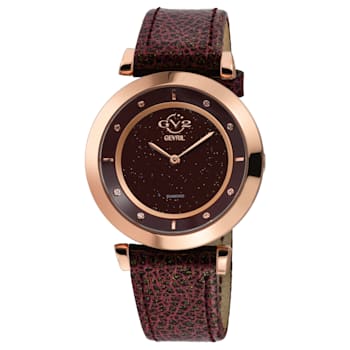 GV2 Womens Lombardy Watch, Burgundy strap
