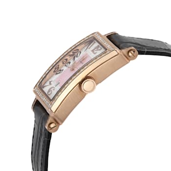Gevril Ave of Americas Mini Women’s Rose Stainless Steel DIamond
Case,Pink MOP Dial Watch